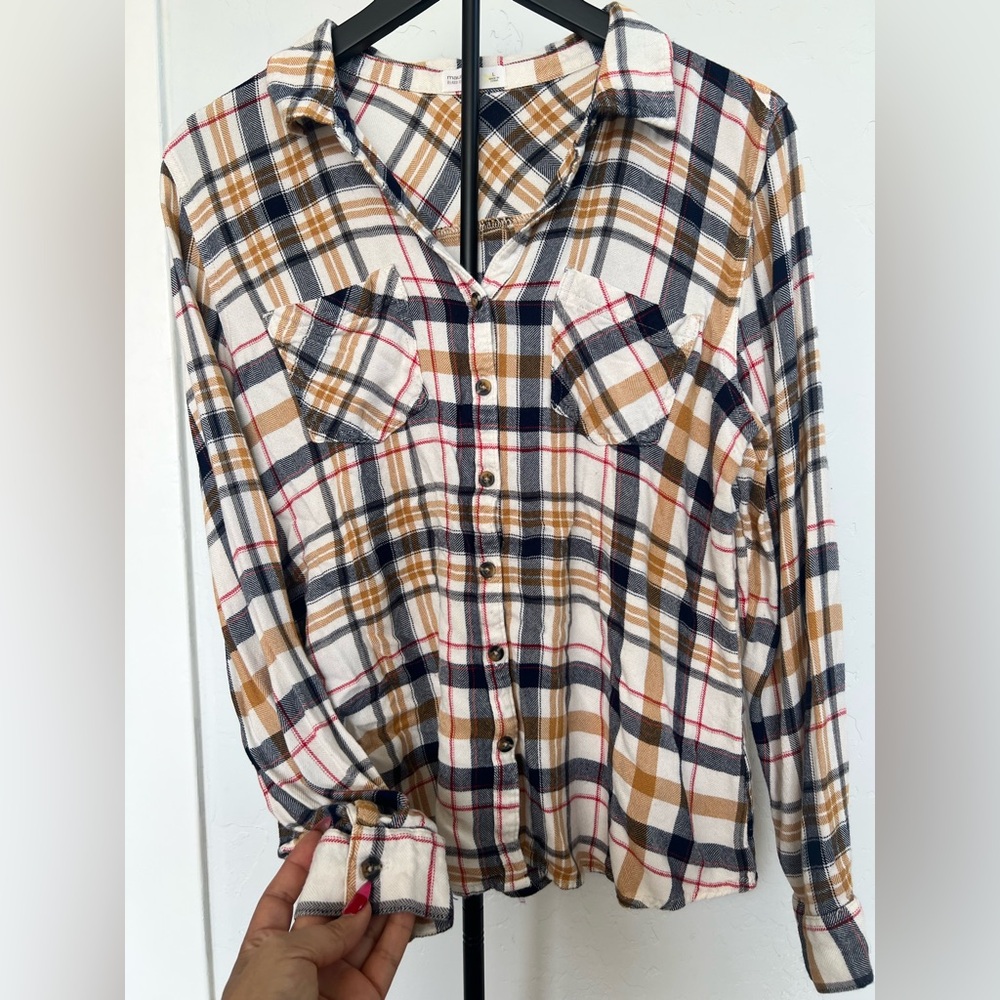 Maurices Multicolor Plaid Shirt